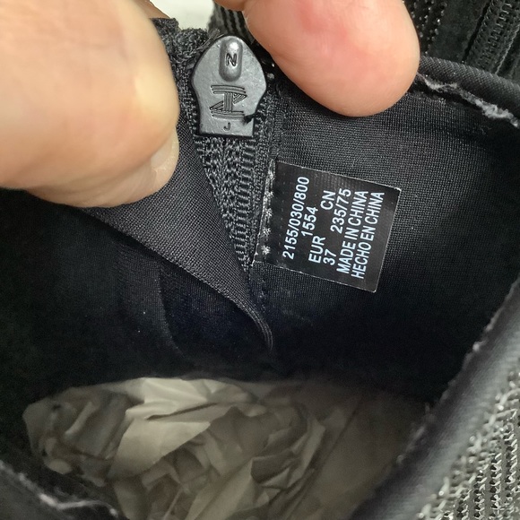 Zara flat black rhinestone ankle boot 37 EU 6.5/7 US - Picture 2 of 10